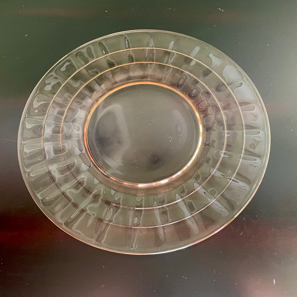 Share Anchor Hocking Pink Depression Glass Block Optic Luncheon Plate 8.25 Vtg